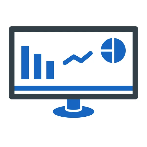 Monitor Web Icon Simple Illustration — Stock Vector