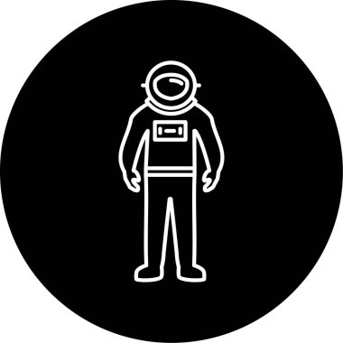 astronot simgesi vektör illüstrasyonu