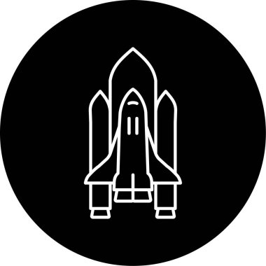 roket ikonu vektör illüstrasyonu