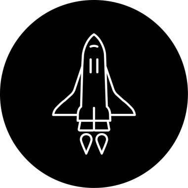 roket simgesi, vektör illüstrasyonu