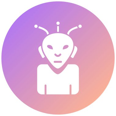 Uzaylı simgesi vektör illüstrasyonu