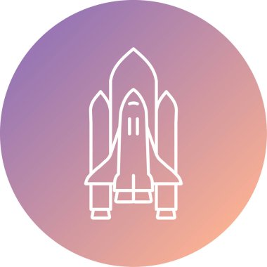 roket fırlatma simgesi vektör çizimi