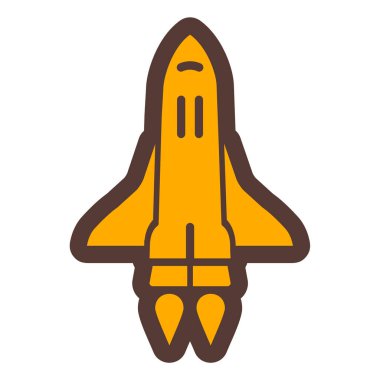 roket simgesi, vektör illüstrasyonu