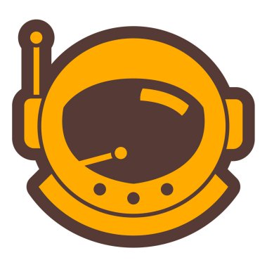 Astronot. Web simgesi basit illüstrasyon
