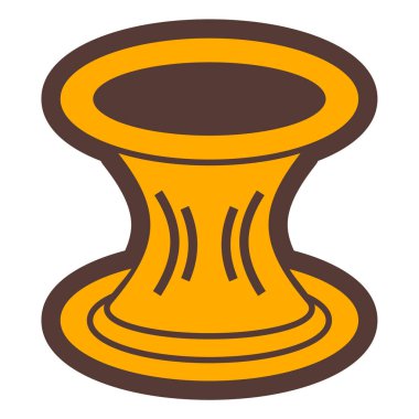 Tek bir altın kupa ikonunun vektör illüstrasyonu