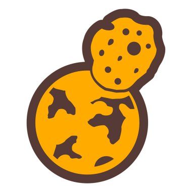 Gezegen. Web simgesi basit illüstrasyon