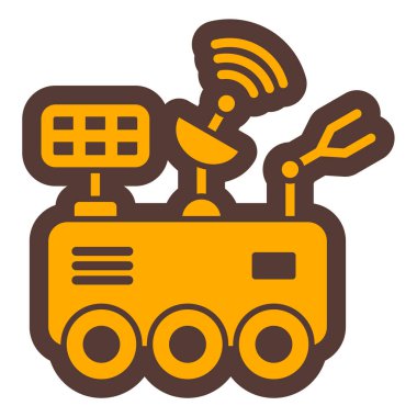 Robot ikon vektörü. Robotik kol işareti. izole edilmiş sınır sembolü çizimi