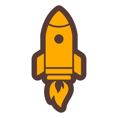 roket ikonu vektör illüstrasyonu