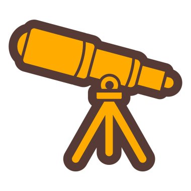 Teleskop. Web simgesi basit illüstrasyon