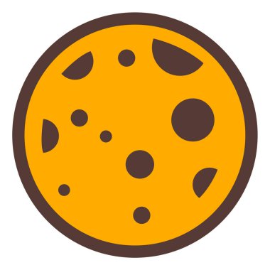 Lezzetli yemek ikonu, vektör illüstrasyonu