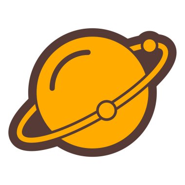 Gezegen. Web simgesi basit illüstrasyon