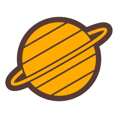 Gezegen. Web simgesi basit illüstrasyon