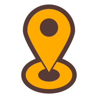 Harita iğnesi. Basit resimleme