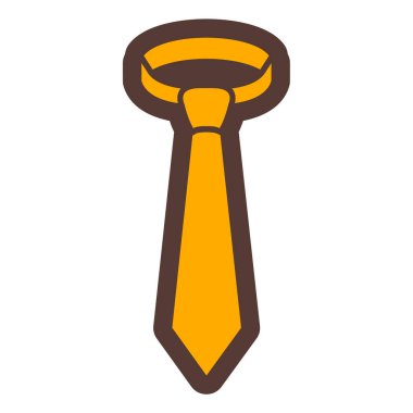 Kravat simgesi. Beyaz arkaplanda izole edilmiş web tasarımı için basit kravat vektör simgeleri çizimi