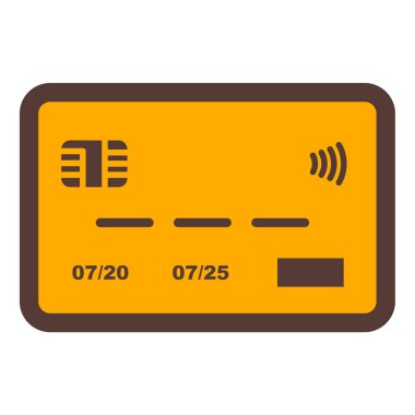 Kredi kartı ikonu vektör illüstrasyonu