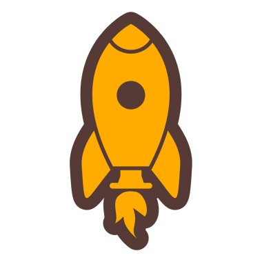 roket simgesi, vektör illüstrasyonu