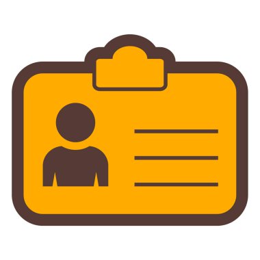 Kimlik kartı. Basit resimleme