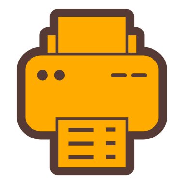 Yazıcı. Web simgesi basit illüstrasyon