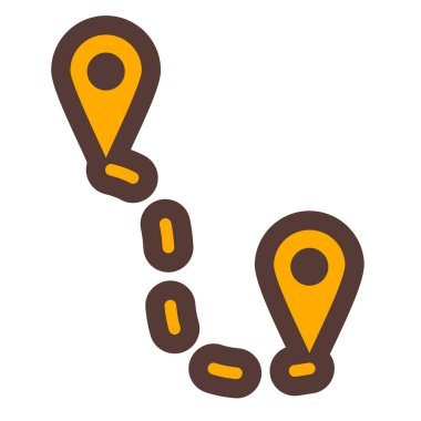 Harita iğne simgesi. Beyaz arkaplanda izole edilmiş web tasarımı için konum rotası çizelgesi çizimi sembolü