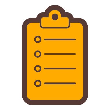 Kontrol listesi simgesi, vektör illüstrasyonu