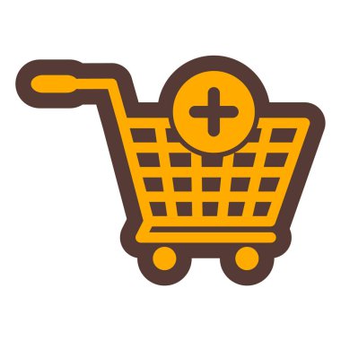 Alışveriş arabası ikonu. Beyaz arkaplanda izole edilmiş web tasarımı için pazar tramvayı vektör simgelerinin basit çizimi