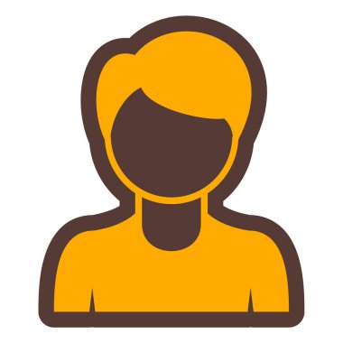 Kadın. Web simgesi basit illüstrasyon