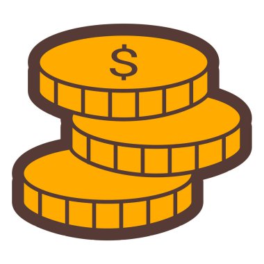 Bozuk para. Web simgesi basit illüstrasyon