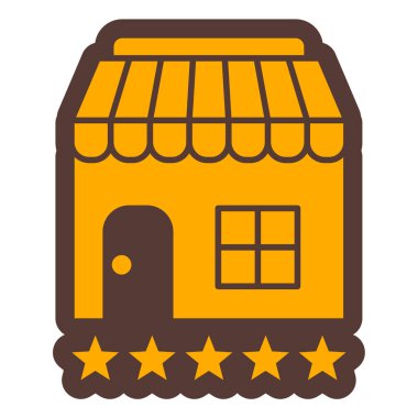 dükkan simgesi vektör illüstrasyonu