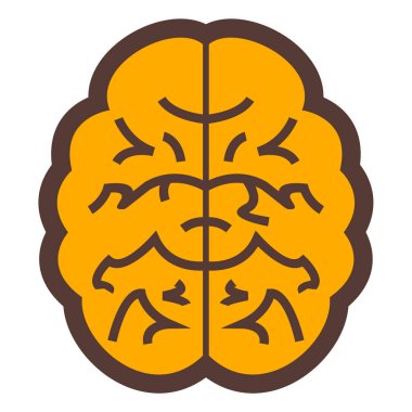 beyin ikonu vektör illüstrasyonu