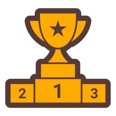 Kupa. Web simgesi basit illüstrasyon