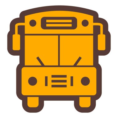 Otobüs. Web simgesi basit illüstrasyon