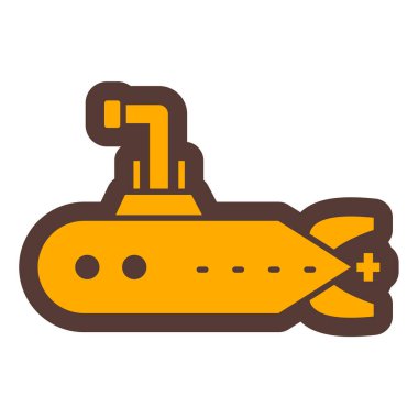 Denizaltı. Web simgesi basit illüstrasyon