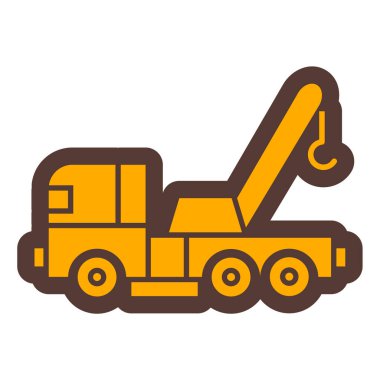 Bir kamyon simgesinin vektör çizimi