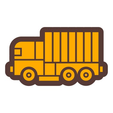 Kamyon. Web simgesi basit illüstrasyon