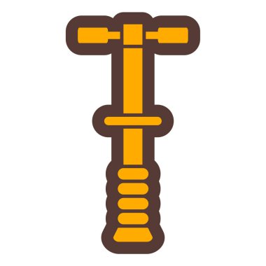 İnşaat aracı simgesi. Web için anahtar vektör simgelerinin özet çizimi