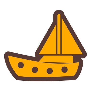 Tekne. Web simgesi basit illüstrasyon