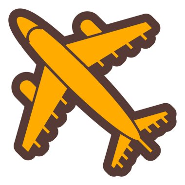 Uçak. Web simgesi basit tasarım