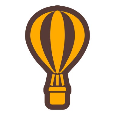 Sıcak hava balonu ikonu. Web için aerostat vektör simgelerinin özet çizimi