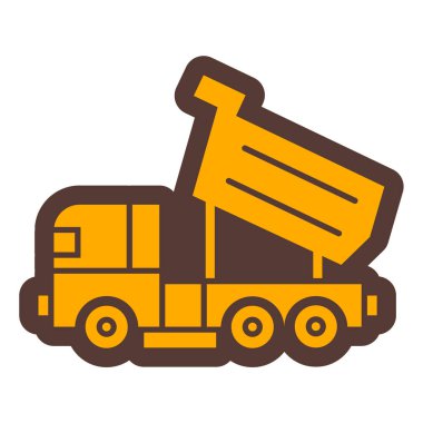 Kamyon. Web simgesi basit illüstrasyon