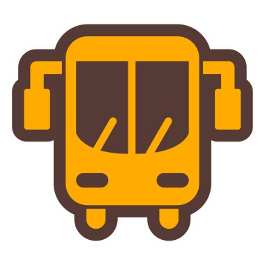 Otobüs. Web simgesi basit tasarım