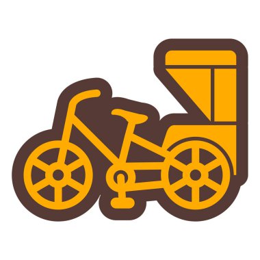 Bisiklet ikonu. Web için bisiklet vektör simgelerinin basit illüstrasyonu