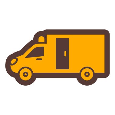 dağıtım kamyonu ikonu vektör çizimi