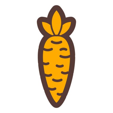 Havuç ikonu. vektör illüstrasyonu