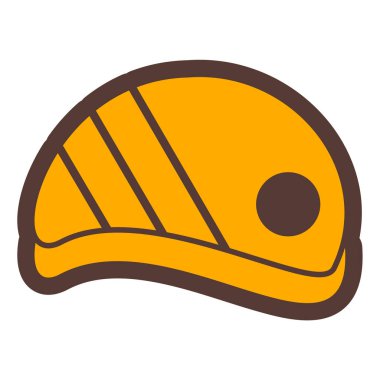 Beyzbol şapkası ikonu. Web için kask vektör simgelerinin özet çizimi