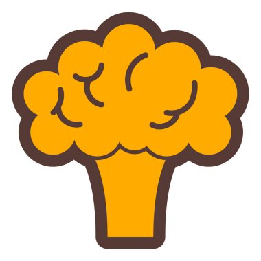 Brokoli. Web simgesi basit illüstrasyon