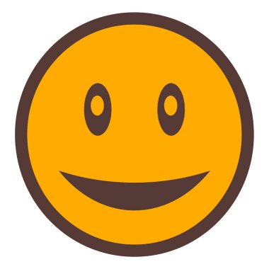 Gülümse. Web simgesi basit illüstrasyon