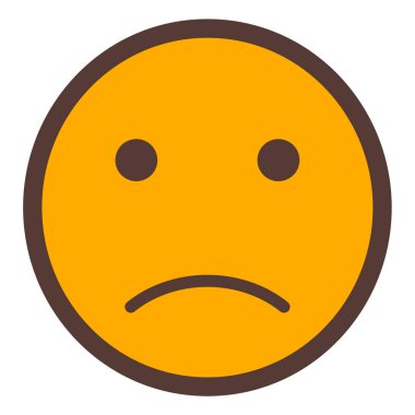 Üzgün surat. Basit resimleme