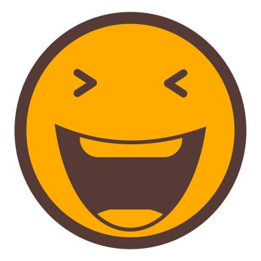 Gülen surat ikonu. Web için gülümseme simgesi vektör simgelerinin basit gösterimi