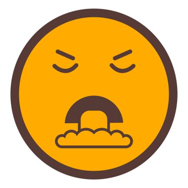 üzgün yüz ifadesi, vektör illüstrasyonu