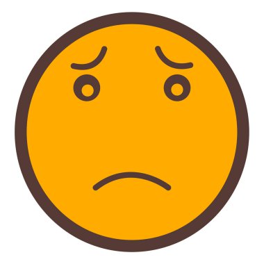 Üzgün surat. Basit resimleme